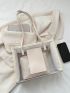 Clear Design Shoulder Bag With Inner Pouch