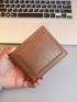 Solid Color Small Wallet Fold Over Vintage Design