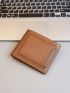 Solid Color Small Wallet Fold Over Vintage Design