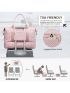 Travel Duffle Bag, Weekender Bags for Women with Shoe Compartment, Carry on Overnight Bag with Toiletry Bag, Gym Duffel Bag with Wet Pocket, Hospital Bags for Labor and Delivery, Pink