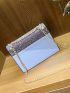 Fashion Studded & Faux Pearl Decor Square Bag Lady Cross Shoulder Bag