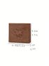 Eagle Pattern Small Wallet Brown Credit Card Holder For Daily