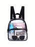 Transparent PVC Large Capacity Waterproof Outdoor Women Backpacks Men Fashion Knapsack Students School Bags Female Casual Travel Rucksack, Clear Bag