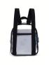 Transparent PVC Large Capacity Waterproof Outdoor Women Backpacks Men Fashion Knapsack Students School Bags Female Casual Travel Rucksack, Clear Bag