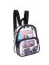 Transparent PVC Large Capacity Waterproof Outdoor Women Backpacks Men Fashion Knapsack Students School Bags Female Casual Travel Rucksack, Clear Bag