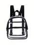 Transparent PVC Large Capacity Waterproof Outdoor Women Backpacks Men Fashion Knapsack Students School Bags Female Casual Travel Rucksack, Clear Bag