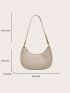 Medium Hobo Bag Solid Color Minimalist Style