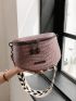 Mini Fanny Pack Crocodile Embossed Adjustable Strap For Daily