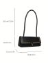 Medium Square Bag Black Flap For Daily