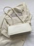 Medium Square Bag Beige Flap For Daily