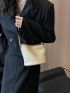 Litchi Embossed Bucket Bag Colorblock With Coin Purse For Daily