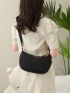 Medium Hobo Bag Black Minimalist For Daily