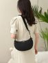 Medium Hobo Bag Black Minimalist For Daily