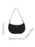 Medium Hobo Bag Black Minimalist For Daily