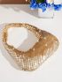 Gold Hobo Bag Sequins Decor For Party