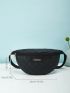 Quilted Fanny Pack Black Fashionable For Daily