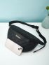 Quilted Fanny Pack Black Fashionable For Daily