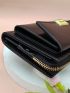 Black Long Wallet Credit Card Holder With Zipper For Daily