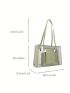 Transparent Square Bag With Inner Pouch Fashionable Contrast Binding Waterproof, Clear Bag