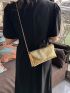 PU Envelope Bag Crocodile Print Chain