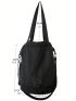 Drawstring Detail Shopper Bag Black