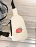 Women Fanny Bag Cute Cartoon Strawberry Bag New Fashion Waist Bag Girls Cute Fruit Purse And Handbag