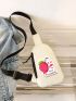 Women Fanny Bag Cute Cartoon Strawberry Bag New Fashion Waist Bag Girls Cute Fruit Purse And Handbag