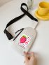 Women Fanny Bag Cute Cartoon Strawberry Bag New Fashion Waist Bag Girls Cute Fruit Purse And Handbag