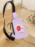 Women Fanny Bag Cute Cartoon Strawberry Bag New Fashion Waist Bag Girls Cute Fruit Purse And Handbag