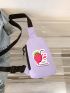 Women Fanny Bag Cute Cartoon Strawberry Bag New Fashion Waist Bag Girls Cute Fruit Purse And Handbag