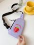 Women Fanny Bag Cute Cartoon Strawberry Bag New Fashion Waist Bag Girls Cute Fruit Purse And Handbag