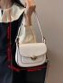 PU Square Bag Flap Adjustable Strap