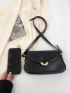 Metal Decor Saddle Bag Flap PU