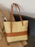 Two Tone Straw Bag Vacation