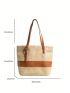 Two Tone Straw Bag Vacation