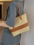 Two Tone Straw Bag Vacation