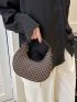 PU Hobo Bag Clover Pattern