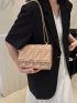 Quilted Square Bag Flap PU