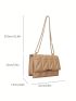 Quilted Square Bag Flap PU