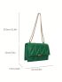 Quilted Square Bag Flap PU