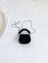 Mini Heart Design Flap Saddle Bag Fashion Black
