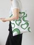 Heart Print Shopper Bag