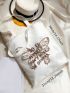 Butterfly & Slogan Graphic Linen Shopper Bag