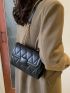 Quilted Pattern Chain Flap Square Bag Fashion