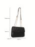 Quilted Pattern Chain Flap Square Bag Fashion