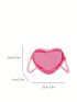 Mini Novelty Bag Heart Design Pink PVC Clear