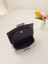 Mini Square Bag Studded Decor Chain Strap With Inner Pouch