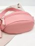 Medium Fanny Pack Minimalist Pink Zip Front