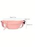 Medium Fanny Pack Minimalist Pink Zip Front