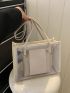 Clear Square Bag With Inner Pouch Minimalist